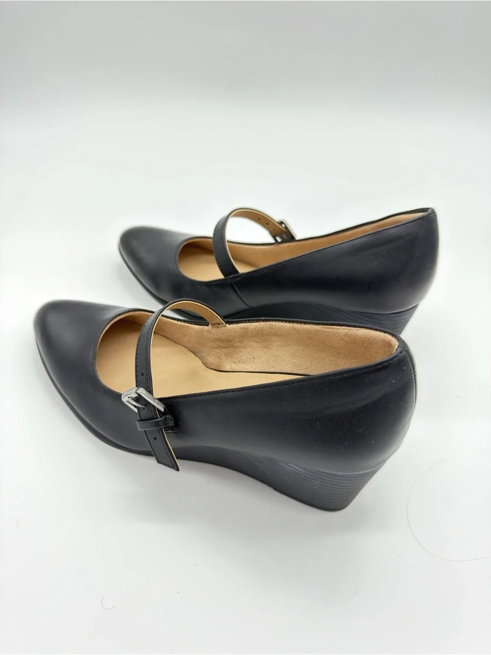SOUL Naturalizer Black Mary Jane Wedge Heels